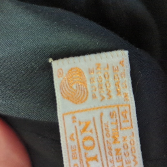 Pendleton 100% Pure Virgin Wool Wide Leg Pants Size 14 Vtg Tweed Old Money - Picture 15 of 16